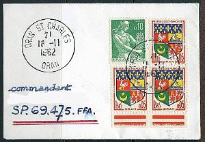 Lettre Commandant Schmitt 28- Oran ST Charles